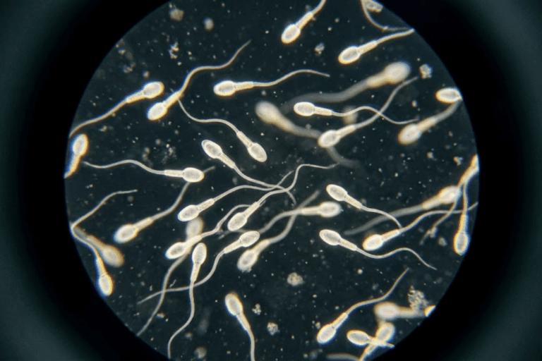healthy sperm under microscope
